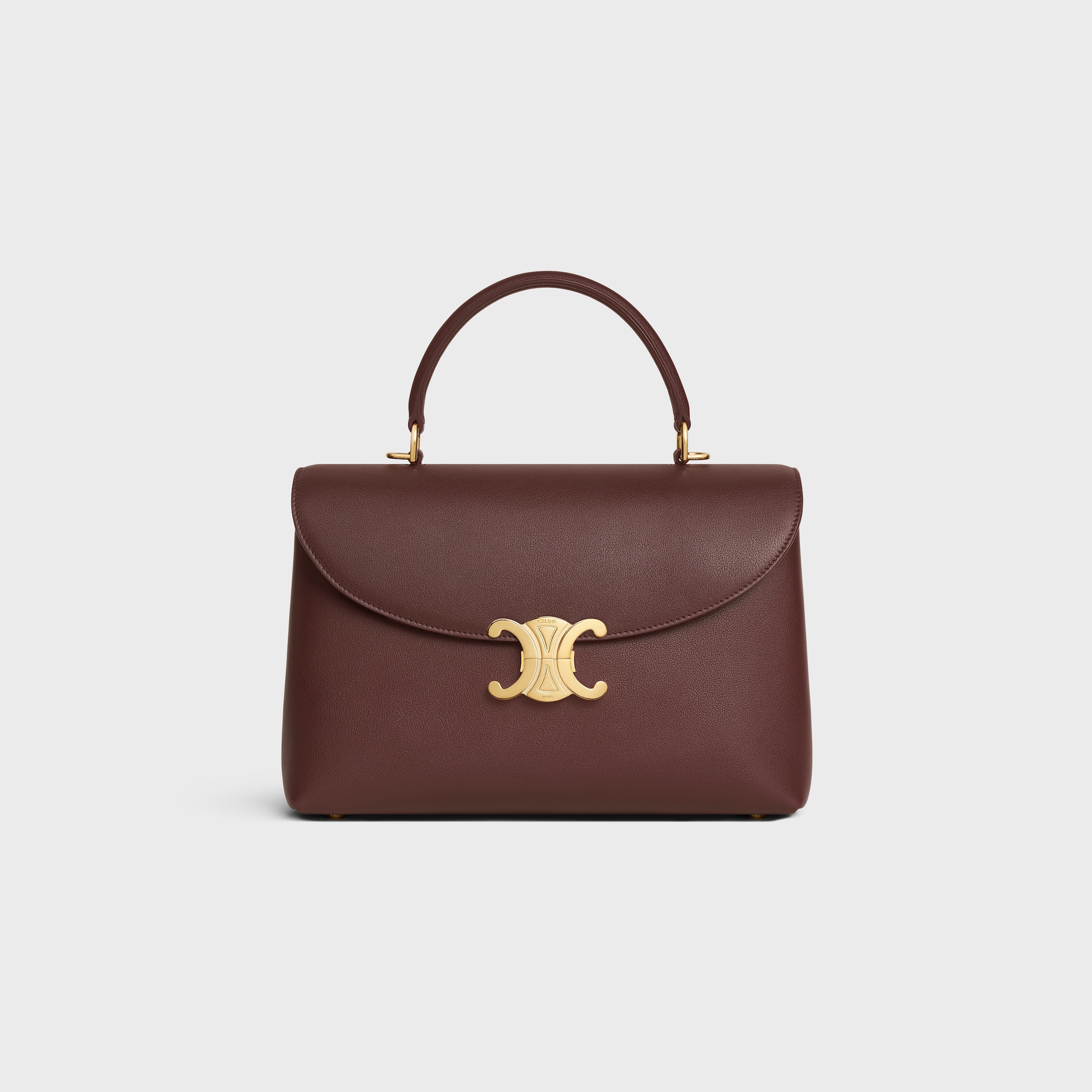 MEDIUM NINO BAG IN SUPPLE GRAINED CALFSKIN - CHESTNUT | CELINE