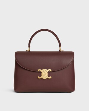 MEDIUM NINO BAG IN SUPPLE GRAINED CALFSKIN - CHESTNUT - NINO - 1 | CELINE