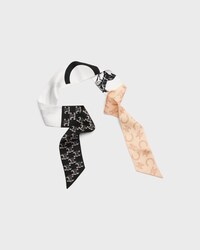 ribbon IN SILK TWILL - OPTIC WHITE/BLACK -  - 2 | CELINE