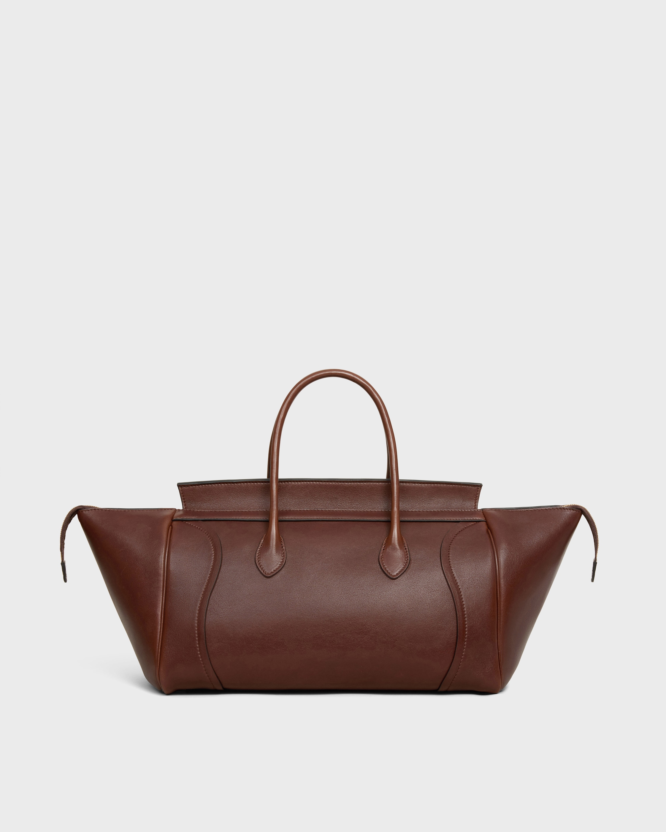 LUGGAGE IN SUPPLE SHINY LAMBSKIN - DEEP BROWN | CELINE