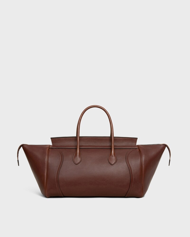 LUGGAGE IN SUPPLE SHINY LAMBSKIN - DEEP BROWN - LUGGAGE - 1 | CELINE