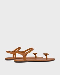 BAY - TRIOMPHE THONG SANDAL IN SUPPLE CALFSKIN - COGNAC -  - 2 | CELINE