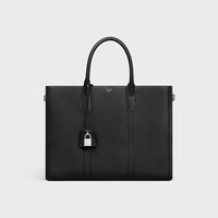 BOLSO CABAS MALAQUAIS MEDIANO DE PIEL DE BECERRO FLEXIBLE - NEGRO - CELINE TAILORING - 1 | CELINE