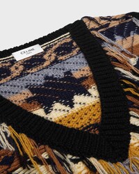 TOP DE CACHEMIRA CON JACQUARD - MARRÓN / GRIS -  - 2 | CELINE