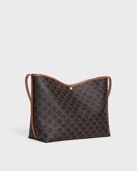 SOFT SHOPPER BAG IN TOILE TRIOMPHE - TAN - all bags test - 2 | CELINE