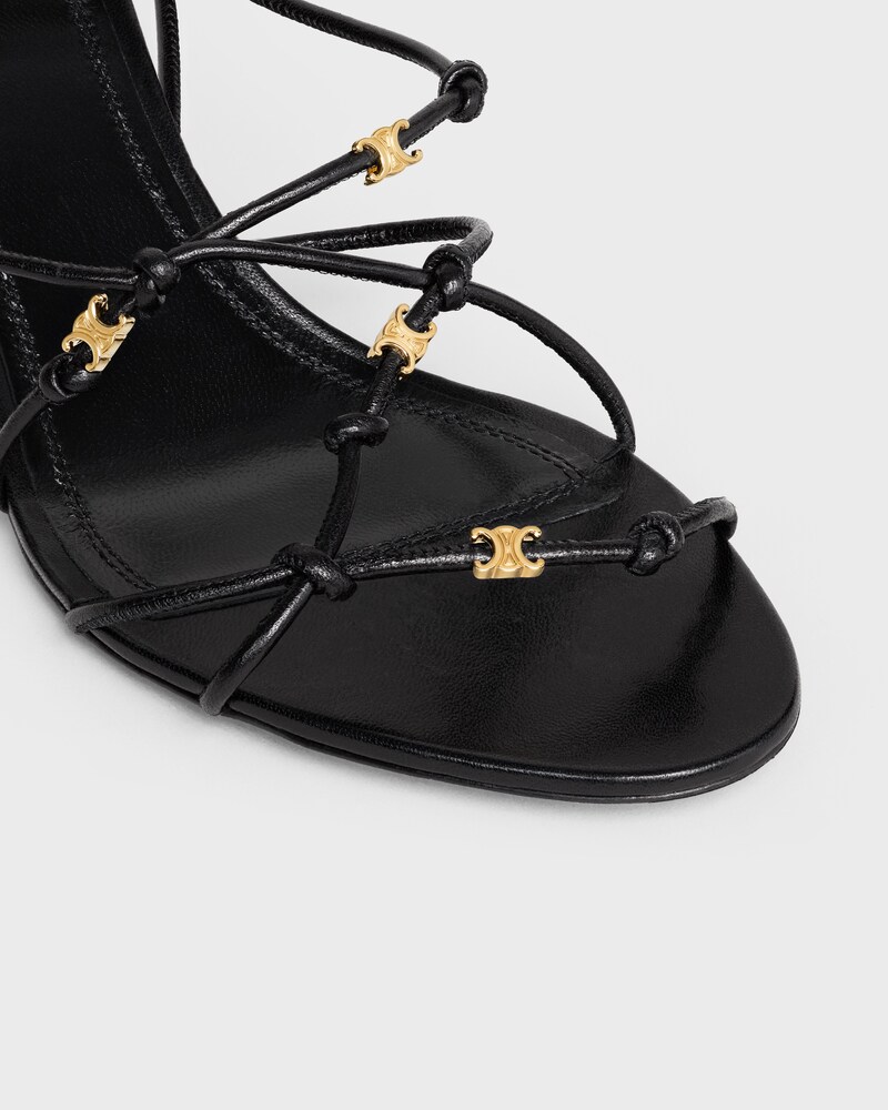 UPTOWN HEELED MULE IN GOATSKIN IN GOATSKIN - BLACK -  - 1 | CELINE