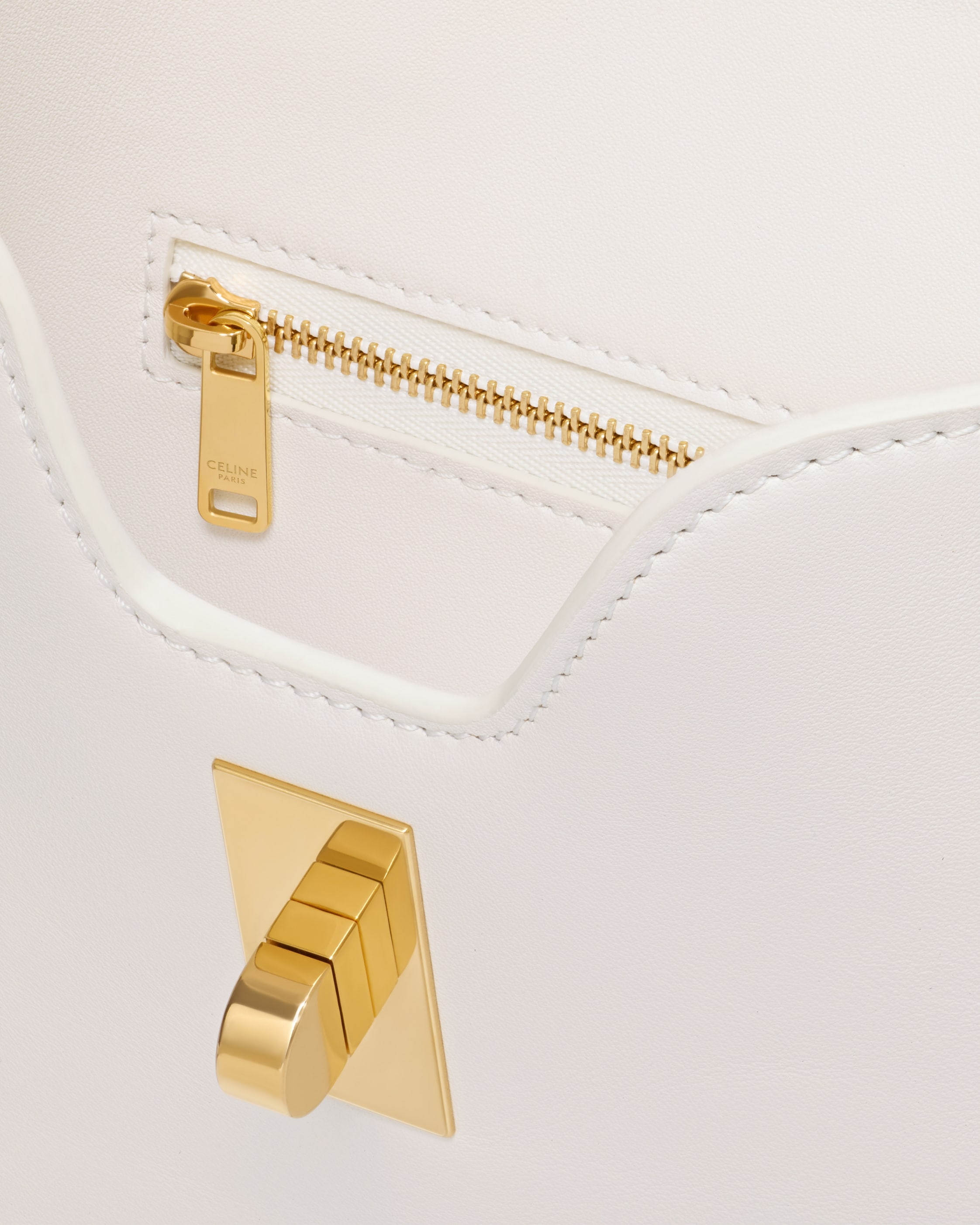 SMALL CAMILLE 16 SOFT BAG IN SMOOTH CALFSKIN - RICE | CELINE