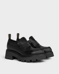 CELINE TRIOMPHE - MOCASÍN DE CURTIDO VEGETAL DE PIEL DE BECERRO Y PIEL DE BECERRO - NEGRO -  - 2 | CELINE