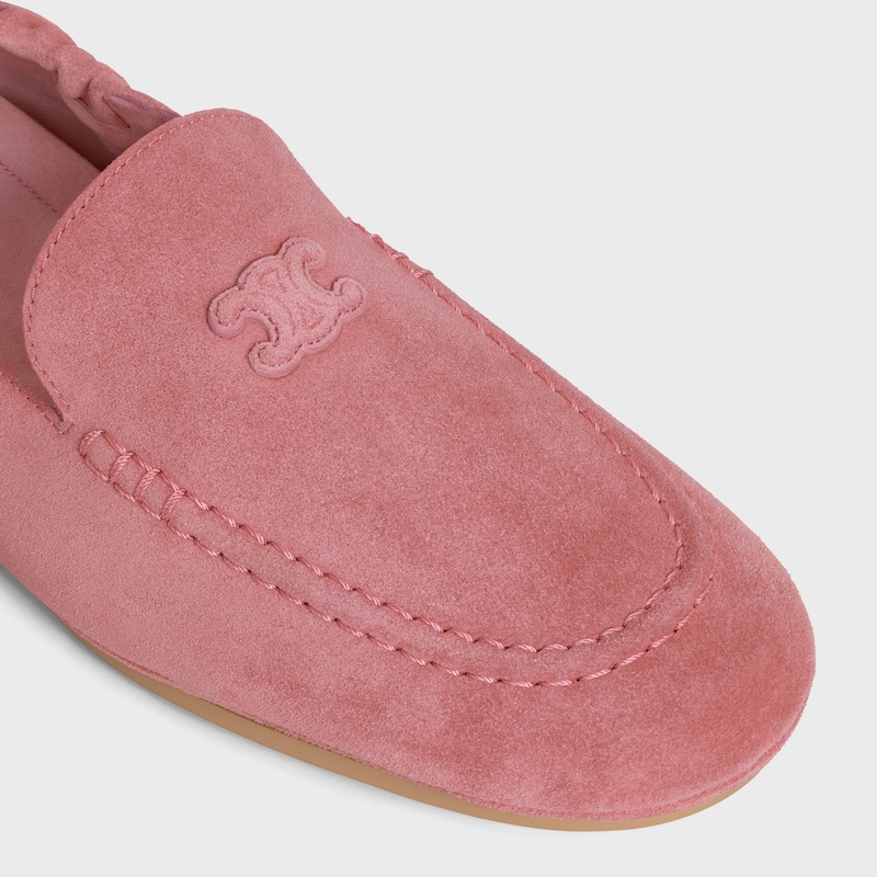 MOCASSIN ADAM EN CUIR DE VEAU VELOURS - ROSE -  - 1 | CELINE