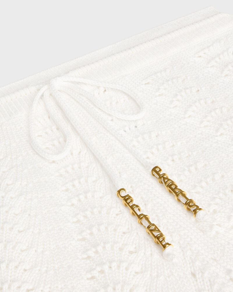 mini shorts IN cotton pointelle - WHITE -  - 1 | CELINE