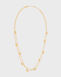 Triomphe Pearl Double Necklace in Brass with Gold Finish and Resin Pearls - GOLD / IVORY - EXCLUSIVE SELECTION - 2 | CELINE