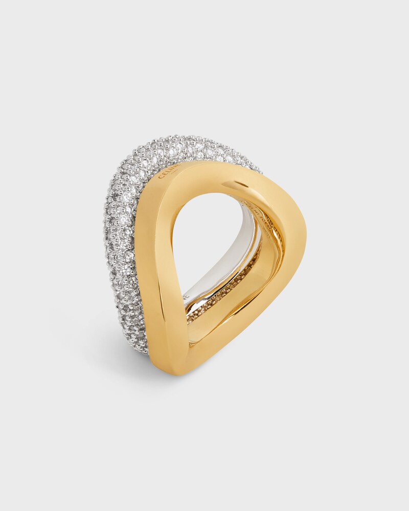 Set de Bagues Formes Abstraites en Strass et Laiton Doré et Rhodié - GOLD/ SILVER -  - 1 | CELINE