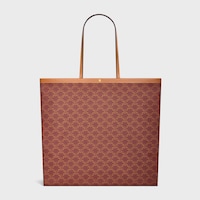 LARGE FLAT SHOPPER IN Triomphe Canvas - BURGUNDY/TAN - TRIOMPHE CANVAS - 1 | CELINE