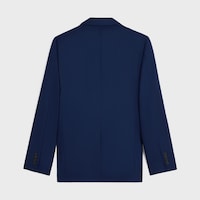 classic jacket IN WOOL CLOTH - OCEAN BLUE -  - 2 | CELINE