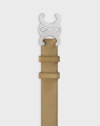 Triomphe Gürtel, 30 mm, AUS Kalbsveloursleder - STEINBEIGE -  - 2 | CELINE