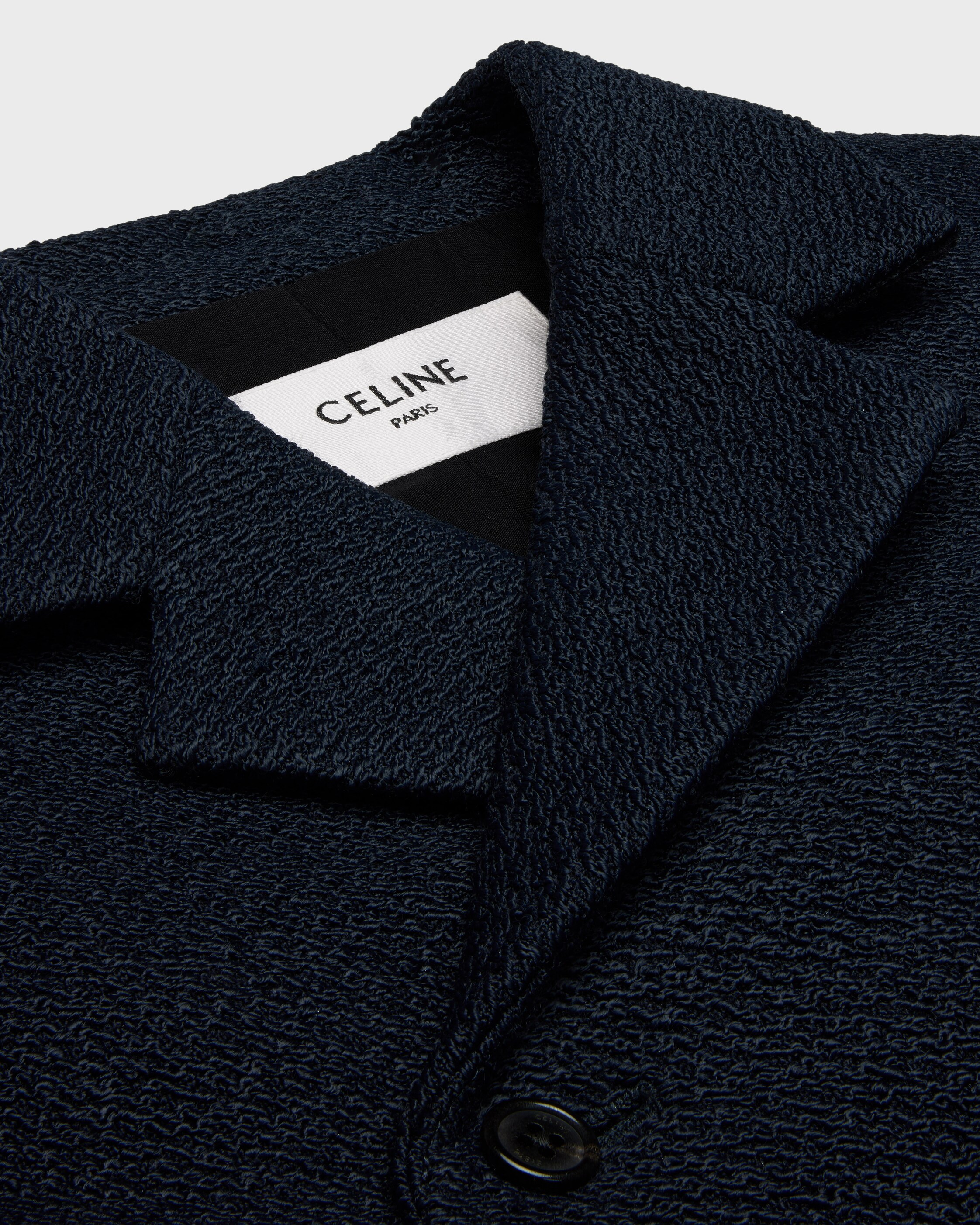cavaliere jacket IN viscose and wool natté - NAVY | CELINE