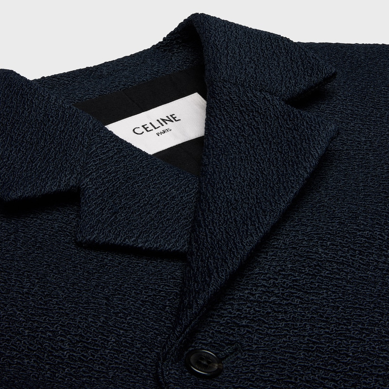 cavaliere jacket IN viscose and wool natté - NAVY -  - 1 | CELINE