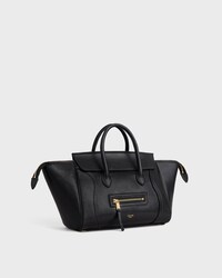 LUGGAGE PEQUEÑO DE PIEL DE CORDERO BRILLANTE FLEXIBLE - NEGRO - BOLSOS EN BANDOLERA - 2 | CELINE