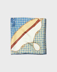 bandana IN silk twill - IVORY/BLUE/YELLOW -  - 2 | CELINE