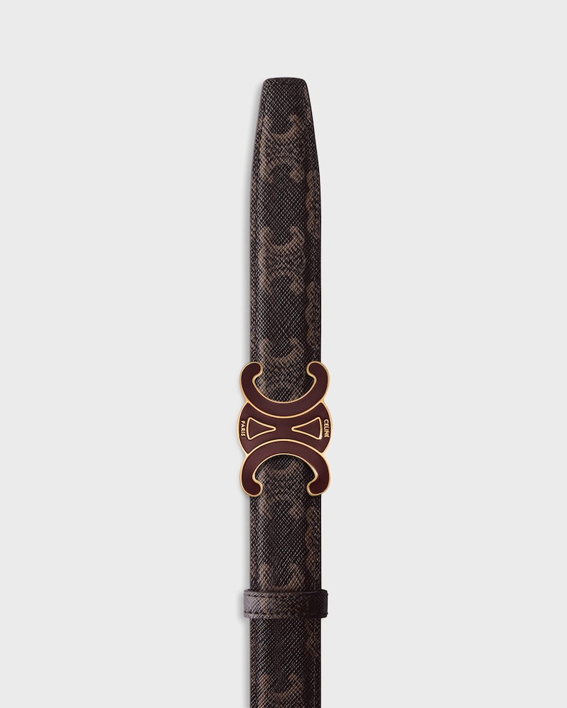 lani&egrave;re de ceinture r&eacute;versible 25MM Taurillon et Toile Triomphe -  -  - 1 | CELINE