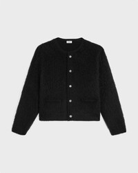 cardigan MOHAIR brossé - Noir -  - 1 | CELINE