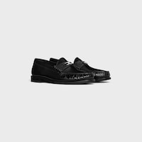 LOAFER LUCO in POLISHED BULL - BLACK / SILVER -  - 2 | CELINE