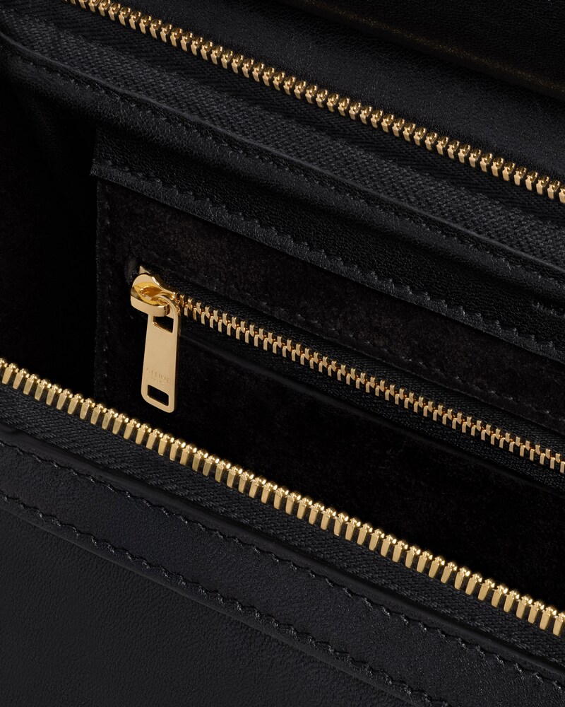 LITTLE LUGGAGE IN SUPPLE SHINY LAMBSKIN - BLACK - SHOULDER BAGS - 1 | CELINE