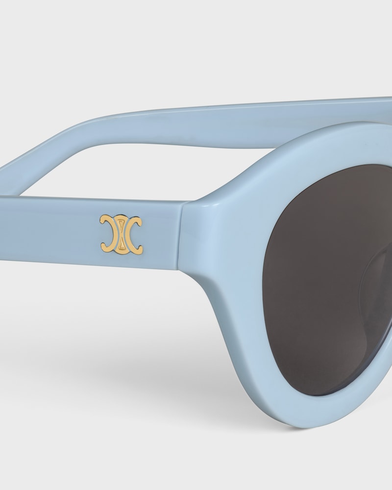 Triomphe Mini 01 sunglasses in Acetate - Grey Blue -  - 1 | CELINE