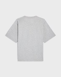 loose t-shirt IN cotton jersey - VINTAGE GREY MELANGE / NAVY -  - 2 | CELINE