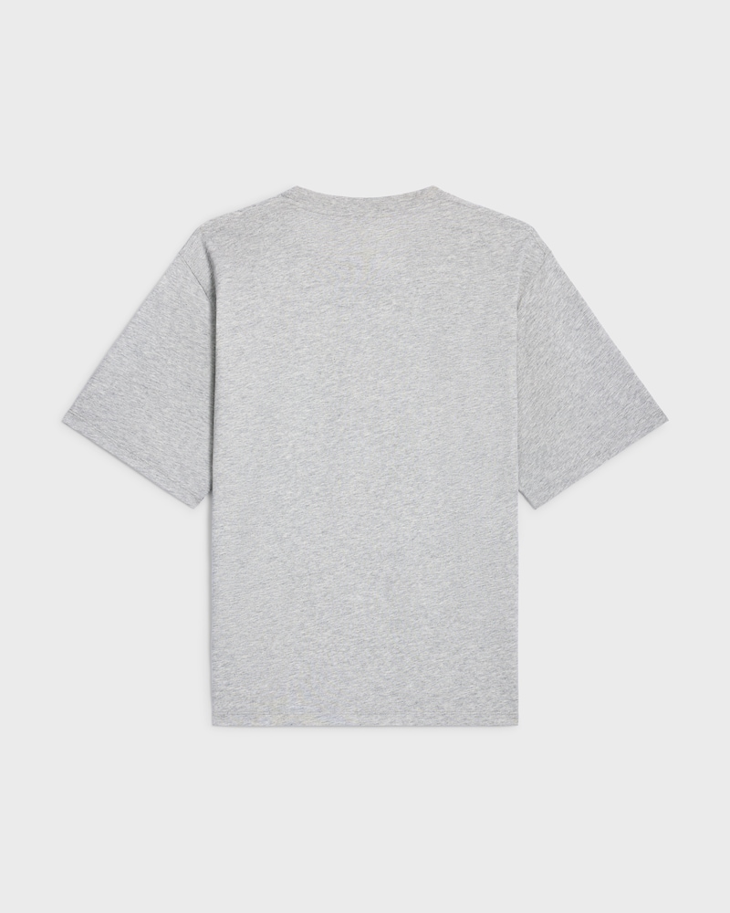 t-shirt loose jersey coton - VINTAGE GREY MELANGE / NAVY -  - 1 | CELINE