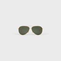 METAL FRAME 01 SUNGLASSES IN METAL WITH MINERAL GLASS LENSES - Gold/Green -  - 1 | CELINE