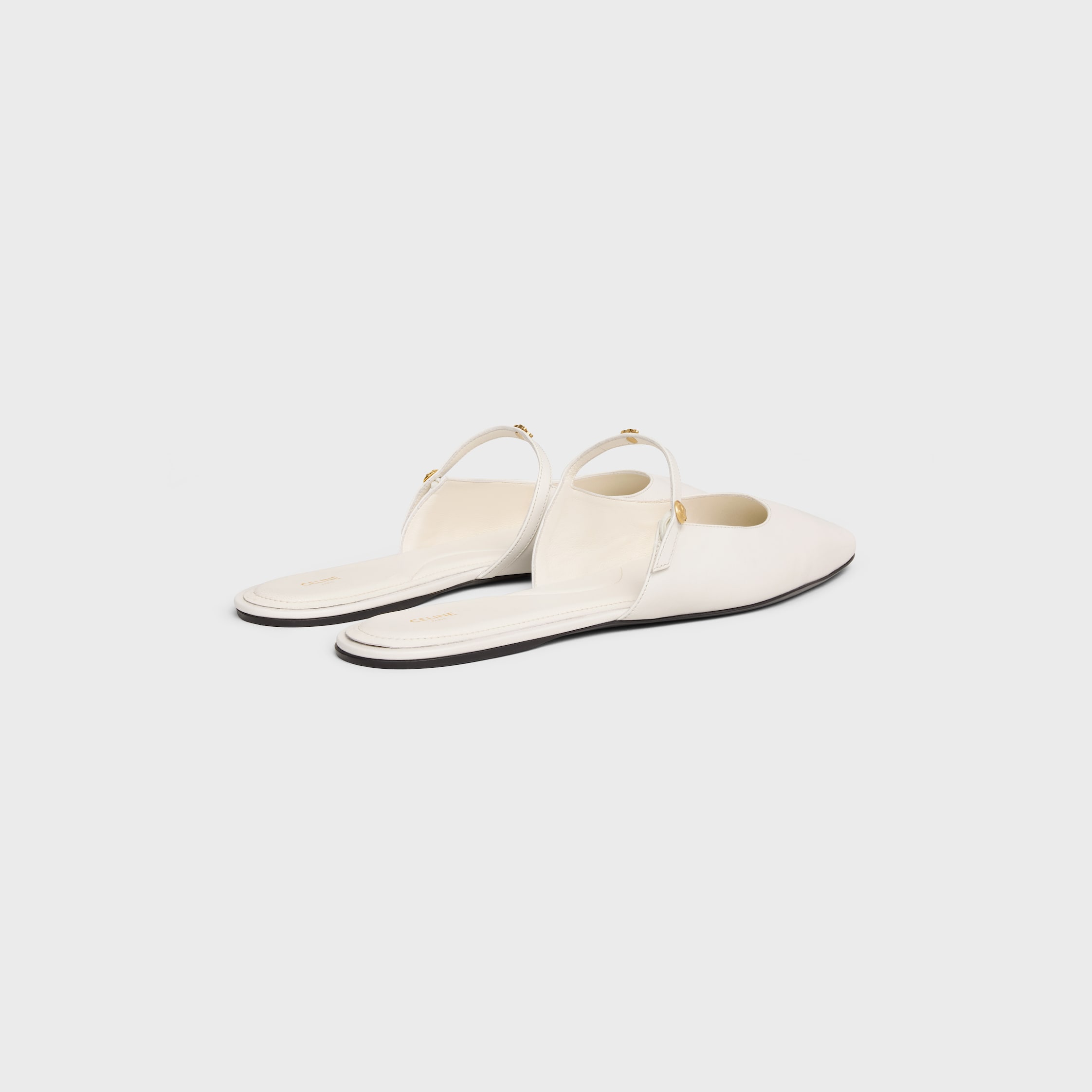MACARON MULE IN GOATSKIN - CHALK | CELINE