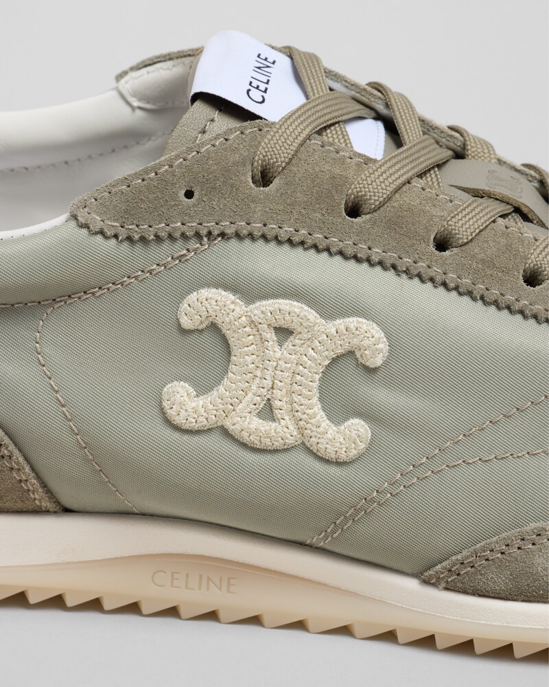 RACER SNEAKER IN NYLON, SUEDE AND LEATHER - GREGE -  - 1 | CELINE