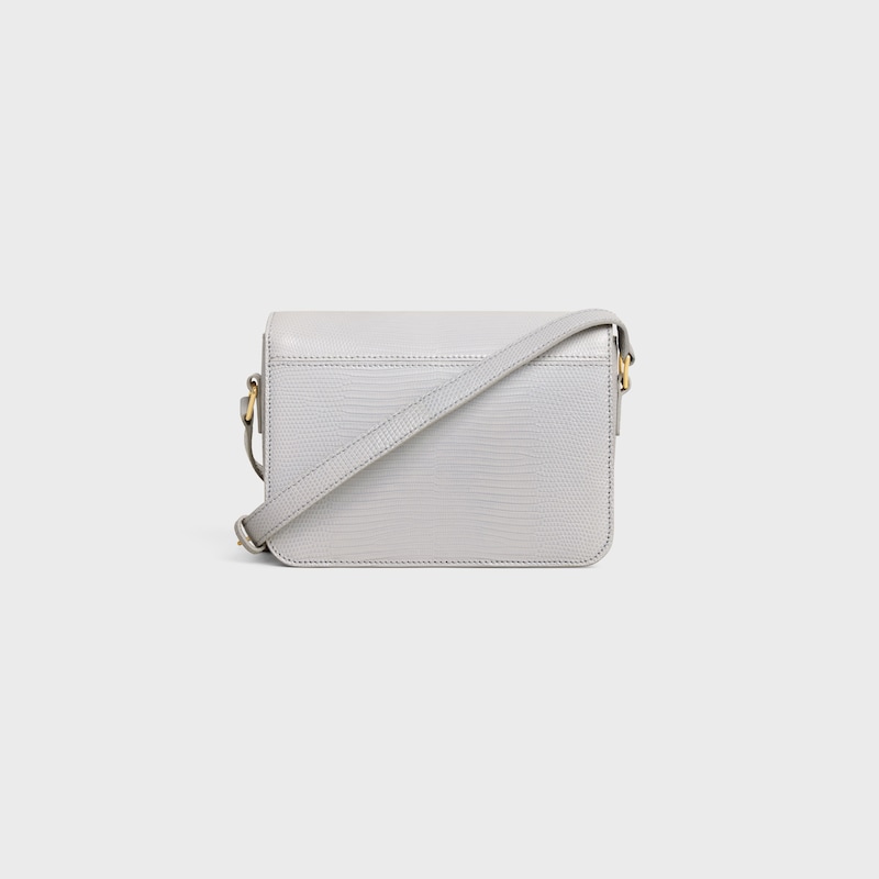 SAC TRIOMPHE TEEN lézard - Cloudy Grey - TRIOMPHE - 1 | CELINE