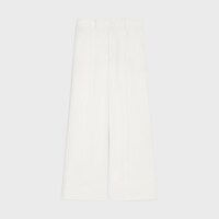 trousers IN cotton twill - OFF WHITE -  - 1 | CELINE