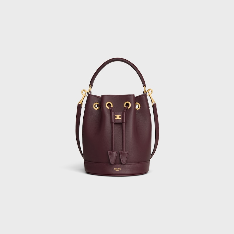 TEEN CLARA BAG IN SUPPLE GRAINED CALFSKIN - DEEP BURGUNDY - MORE LINES - 1 | CELINE