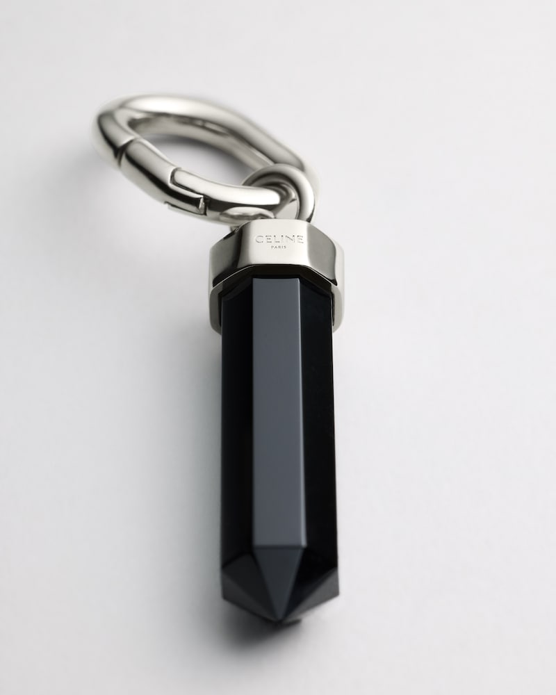 CELINE CHARMS铑银色饰面钟摆石挂饰 - 银黑色 - 新品 - 1 | CELINE