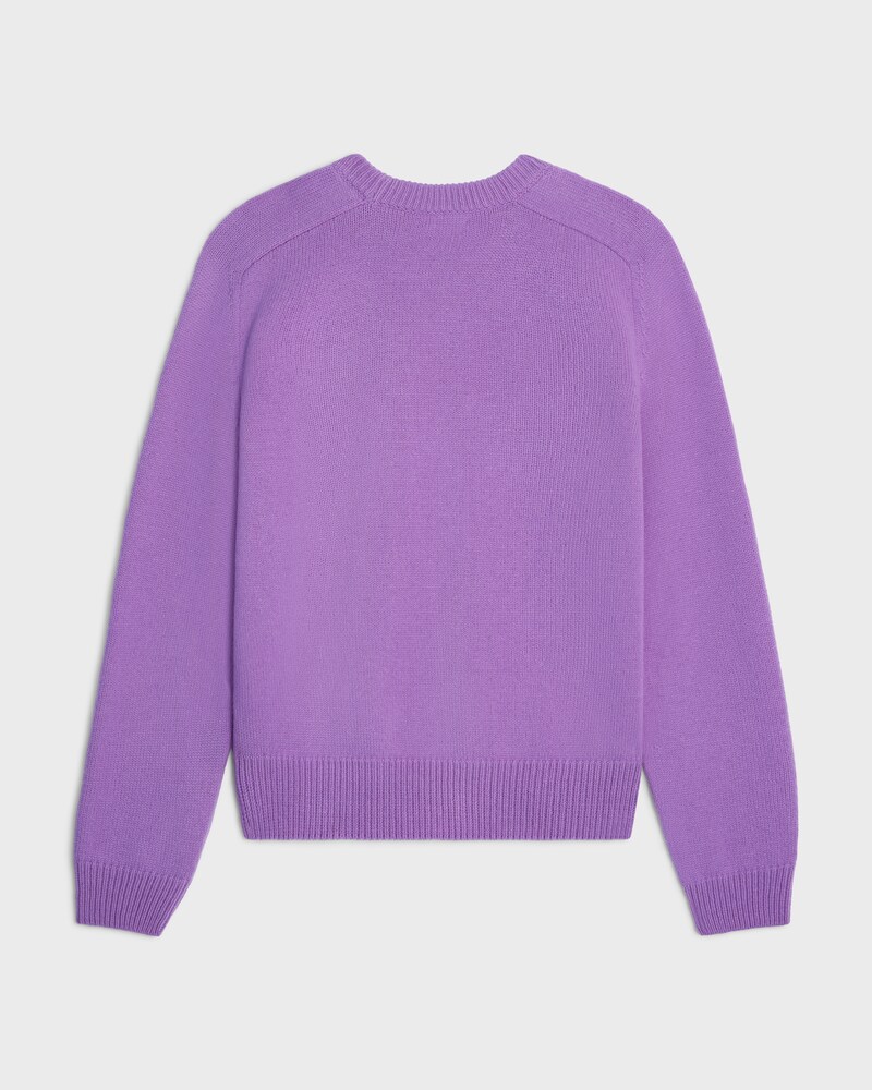 crewneck sweater IN WOOL AND CASHMERE - LILAC -  - 1 | CELINE