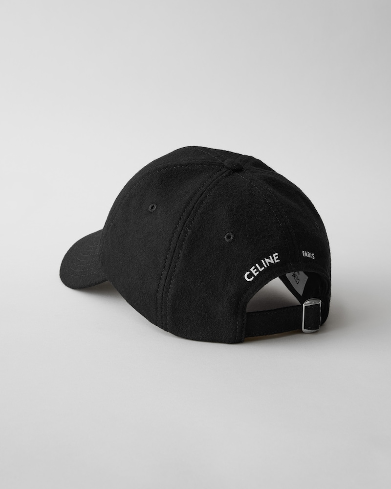 GORRA RICHELIEU EN FRANELA DE LANA - NEGRO -  - 1 | CELINE