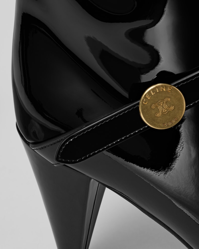 CONIC HIGH BOOT IN PATENT CALFSKIN - BLACK -  - 1 | CELINE