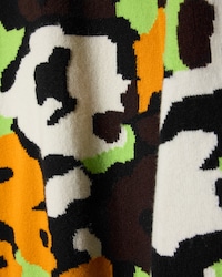 VESTIDO DE CACHEMIRA CON ESTAMPADO DE PAPEL TAPIZ - VERDE MULTICOLOR -  - 2 | CELINE