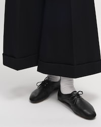 BALLET LACE-UP SHOE IN LAMBSKIN - BLACK -  - 2 | CELINE