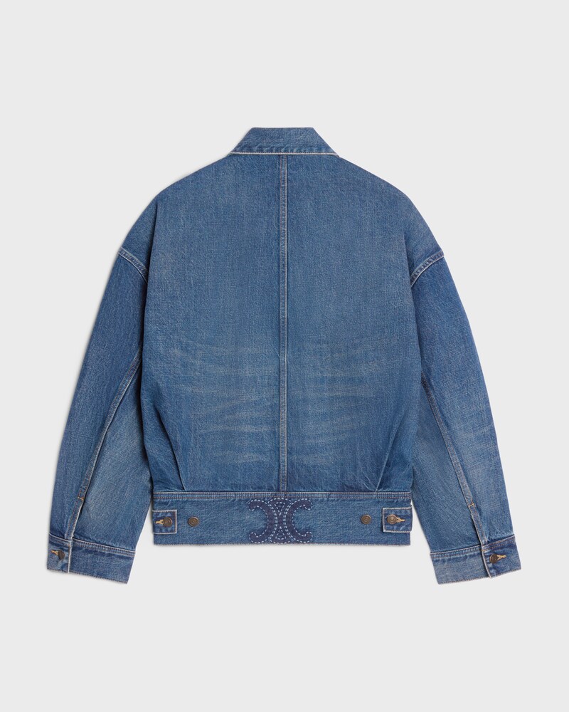veste denim rigide - DARK UNION WASH -  - 1 | CELINE