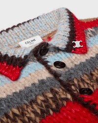 JERSEY ESTILO POLO DE ALPACA MOULINÉ Y LANA - ROJO/MULTICOLOR -  - 2 | CELINE