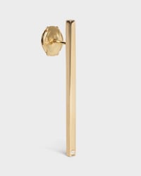 Celine Sentimental Straight Earring in Yellow Gold and Diamond - Yellow Gold and White - FINE JEWELRY - 2 | CELINE