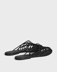 SCOOBIE BRAIDED MULE IN GOATSKIN - BLACK -  - 2 | CELINE