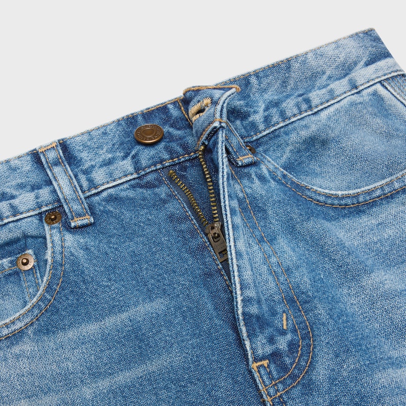 Ausgestellte Jeans 003 AUS Baumwolltwill - HONEY BLUE WASH -  - 1 | CELINE