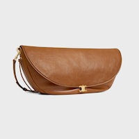 HALFMOON SOFT TRIOMPHE BAG IN SUPPLE SHINY LAMBSKIN - SOFT TAN - SOFT TRIOMPHE - 2 | CELINE
