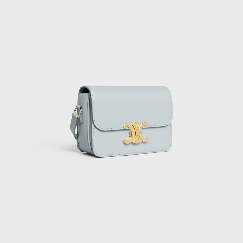 Teen Triomphe Bag in shiny calfskin - SOFT BLUE - TRIOMPHE - 1 | CELINE