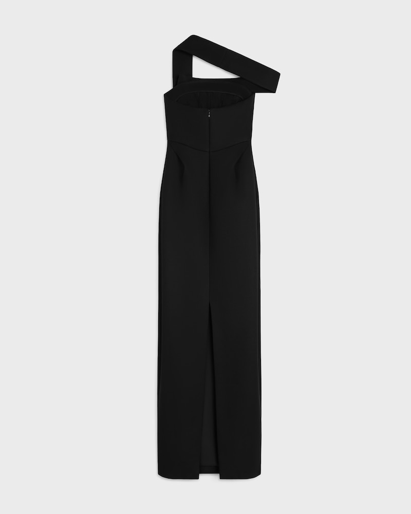 dress IN wool and silk cady - BLACK -  - 1 | CELINE